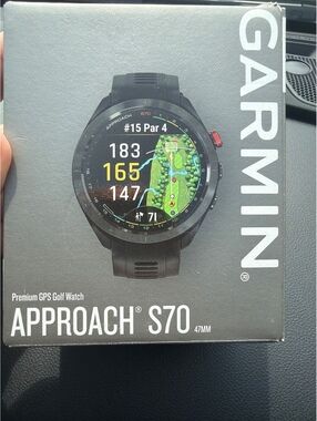 Garmin Approach S70 Premium GPS Golf Watch – 47mm – Black